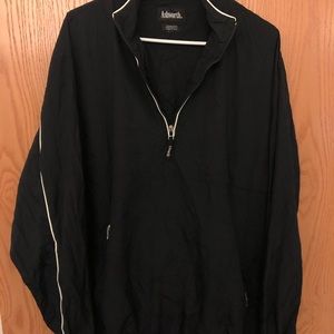 Black windbreaker